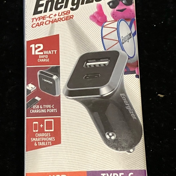 Energizer type-c + usb car charger 12 watt - Picture 2 of 2